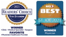 Winner Readers Choice and Best of St Joe Awards 2021